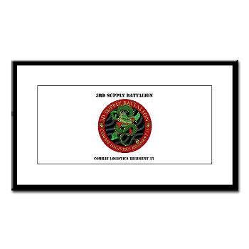 3SB - M01 - 02 - 3rd Supply Battalion with Text - Small Framed Print
